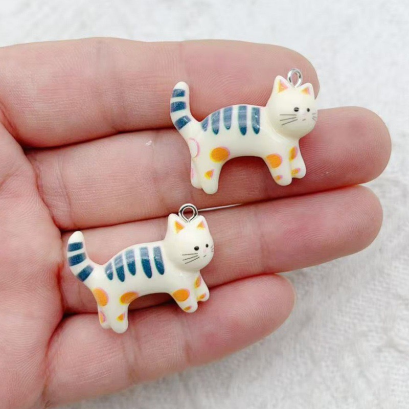 10pcs resin cartoon cat animal - Jewelry & Watches Spółka Z Ograniczoną Odpowiedzialnością のレビューと価格