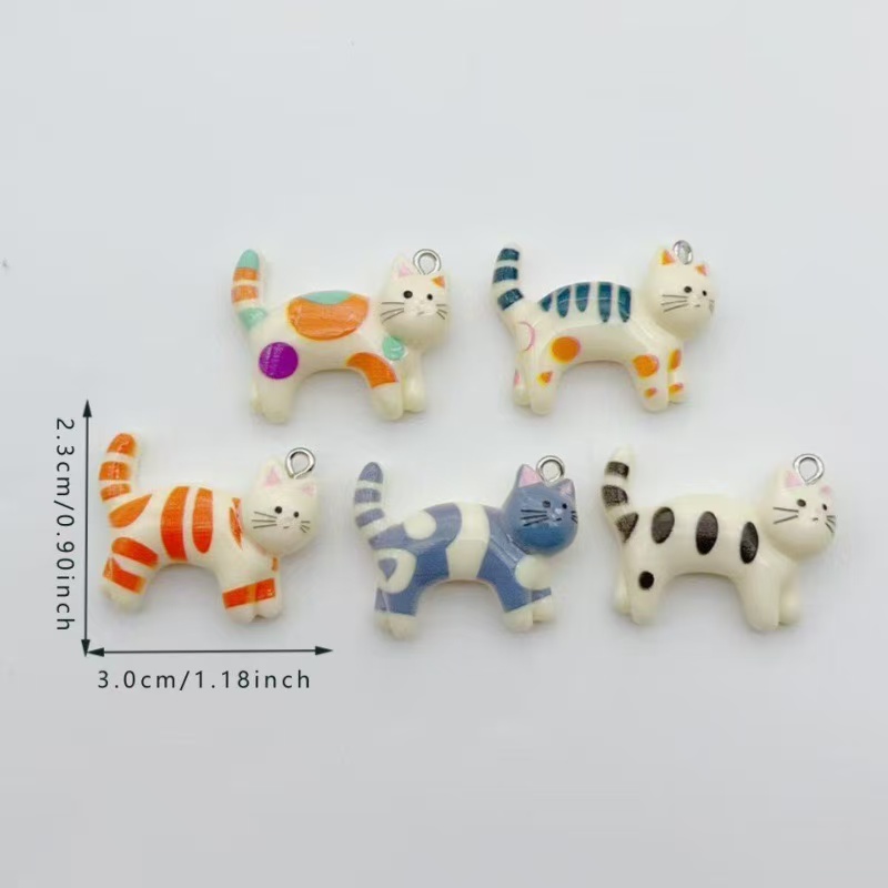 10pcs resin cartoon cat animal - Jewelry & Watches Spółka Z Ograniczoną Odpowiedzialnością のレビューと価格