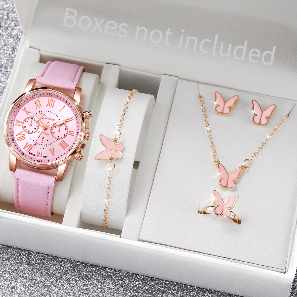 6PCS/Set Fashion Women Watches - Jewelry Box Watches Bracelets のレビューと価格