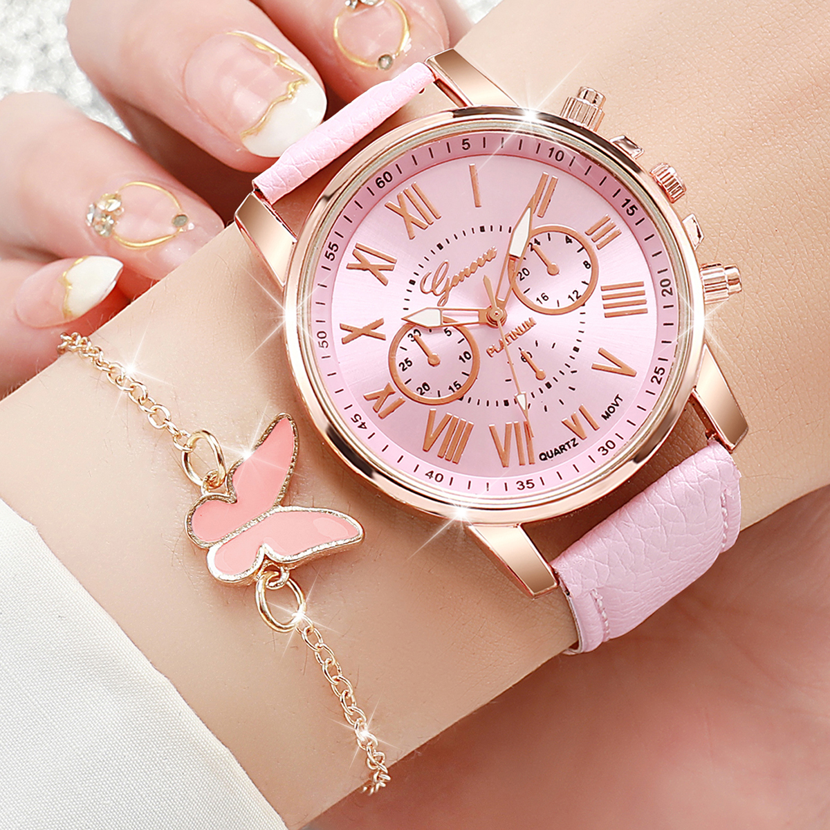 6PCS/Set Fashion Women Watches - Jewelry Box Watches Bracelets のレビューと価格