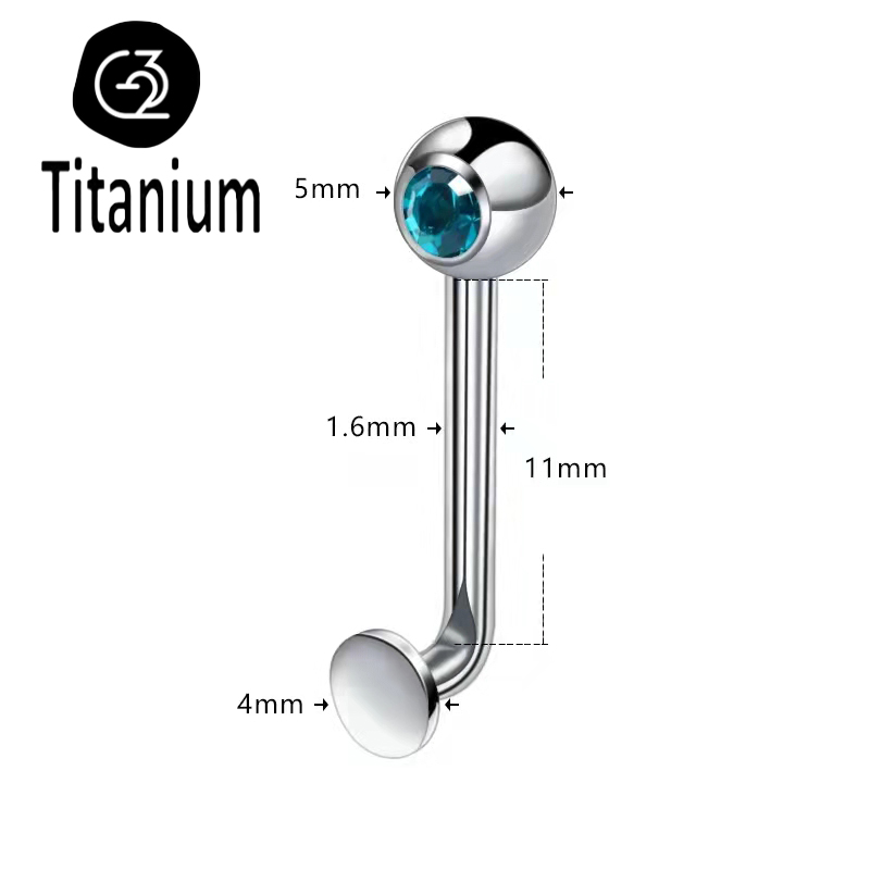 ASTM F136 Titanium Piercing Ch - Christina Jewelry & Watches Marguerite Ørestik Forgyldt Sølv のレビューと価格