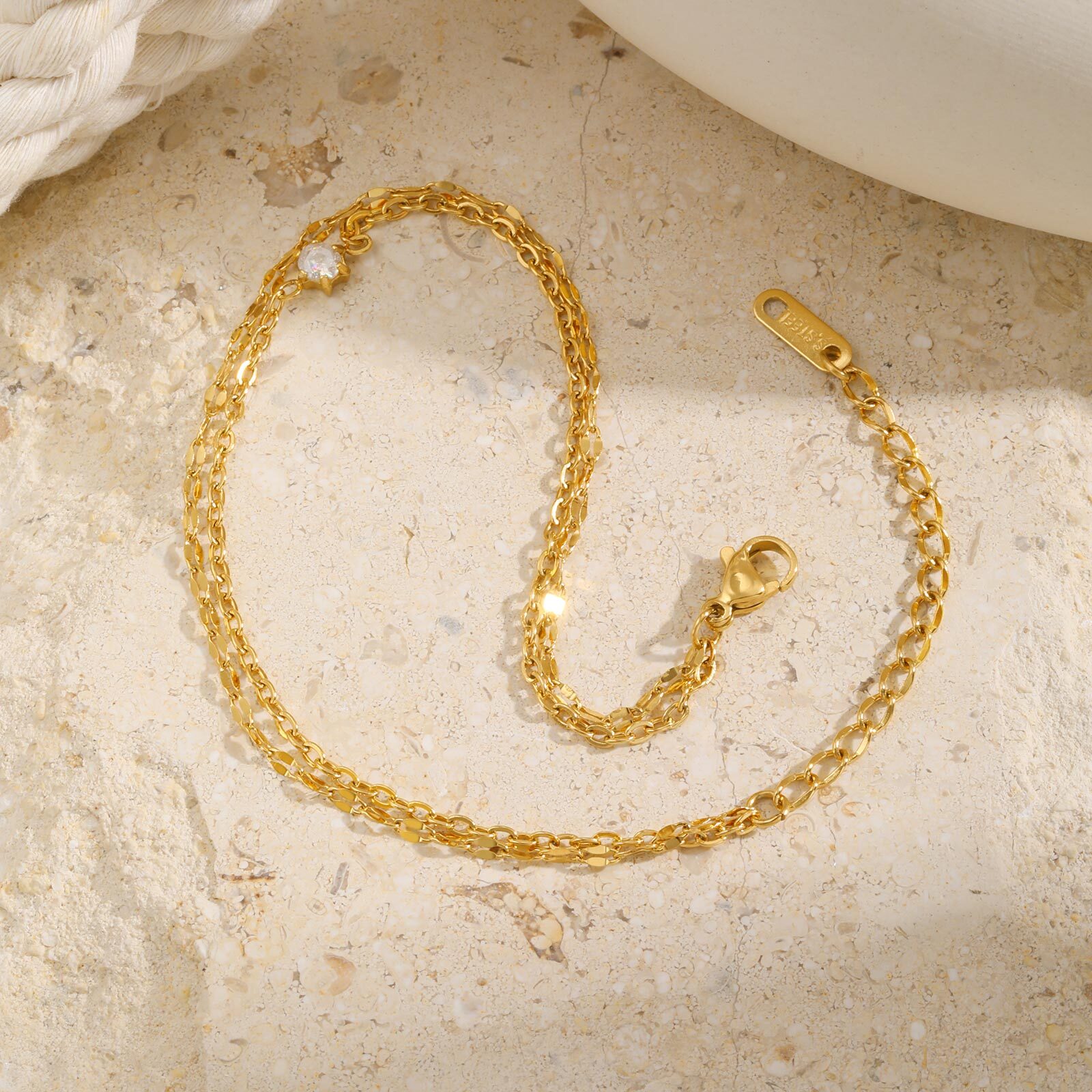 Waterproof Layered Anklet Brac - Jc Jewelry & Watches Photos のレビューと価格