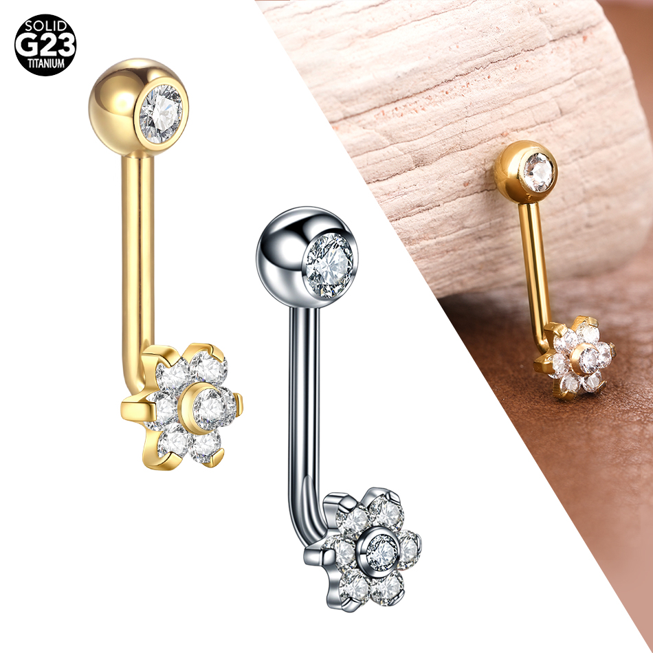 1/5PCS Titanium CZ Crystal Flo - Christina Jewelry & Watches Marguerite Ørestik Forgyldt Sølv のレビューと価格