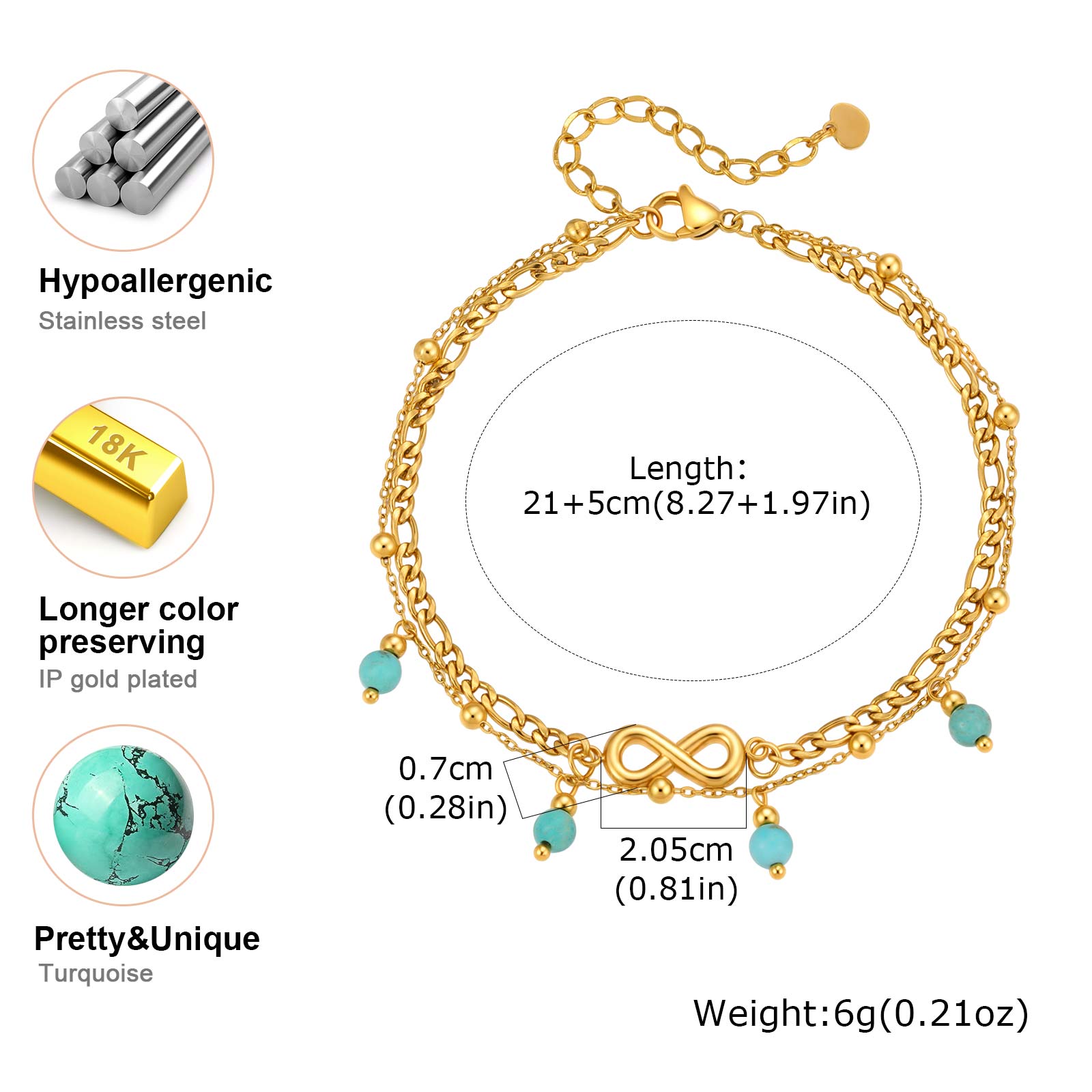Vnox New Boho Double Layered I - Jc Jewelry & Watches Photos のレビューと価格