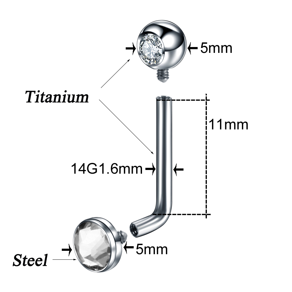 1PC G23 Titanium Crystal Chris - Christina Jewelry & Watches Marguerite Ørestik Forgyldt Sølv のレビューと価格