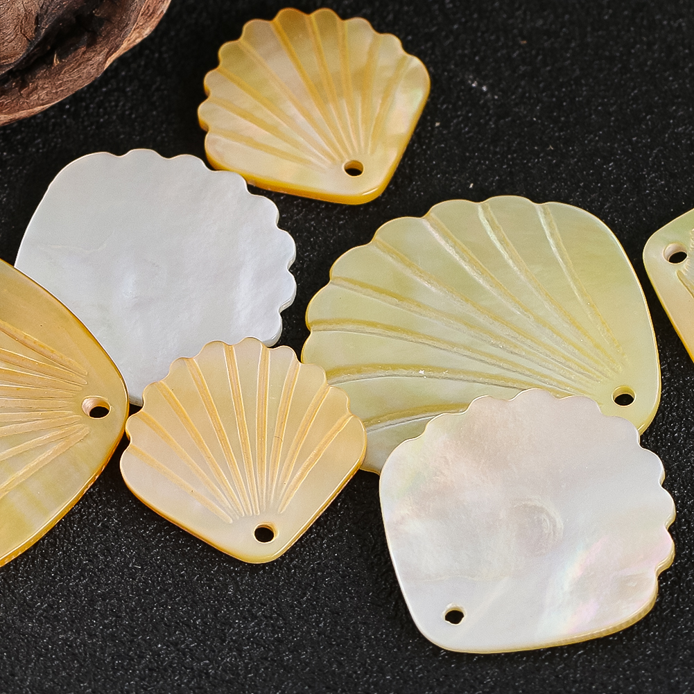6PCS Scallop Shape Shell Penda - Pearl Stud Earrings のレビューと価格