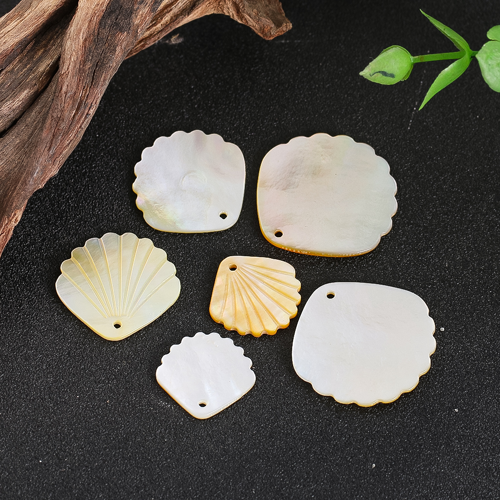 6PCS Scallop Shape Shell Penda - Pearl Stud Earrings のレビューと価格