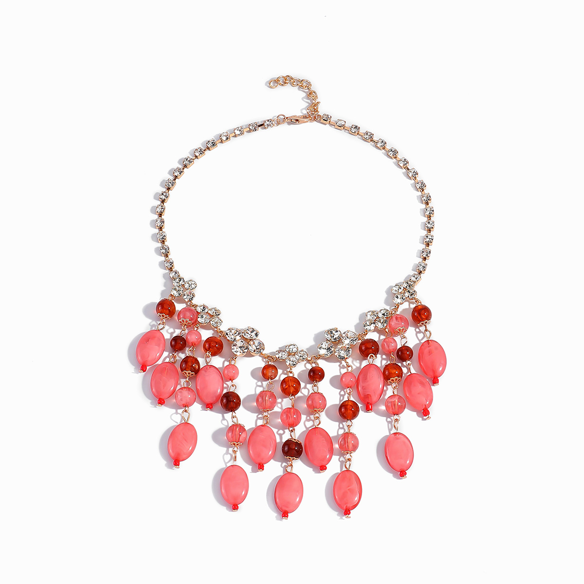 Trendy Pink Red Teardrop Beade - The Jewelry & Watches のレビューと価格