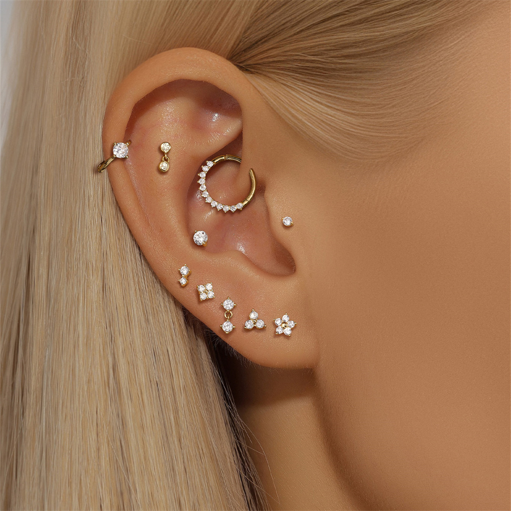 Aide DIY Zircon Pearl Earring  - Pearl Stud Earrings のレビューと価格