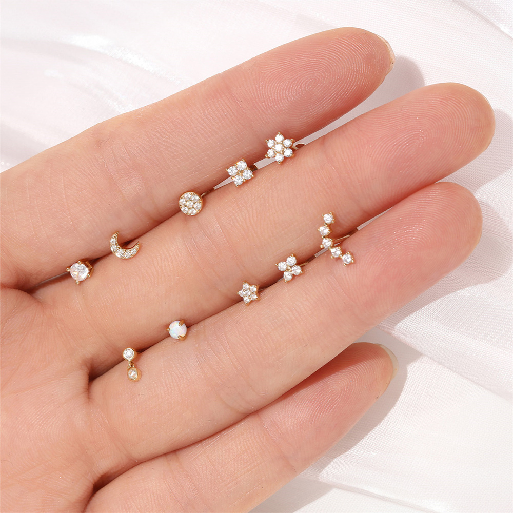 Aide DIY Zircon Pearl Earring  - Pearl Stud Earrings のレビューと価格
