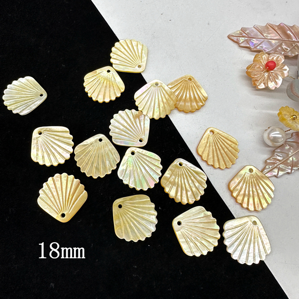 5Pcs Shell Beads With Hole Nat - Pearl Stud Earrings のレビューと価格