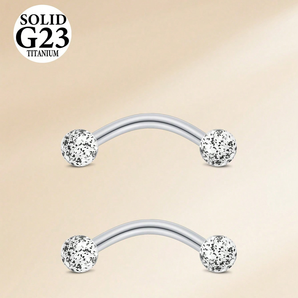 2PCS 16G 8/10mm Titanium Alloy - Christina Jewelry & Watches Marguerite Ørestik Forgyldt Sølv のレビューと価格