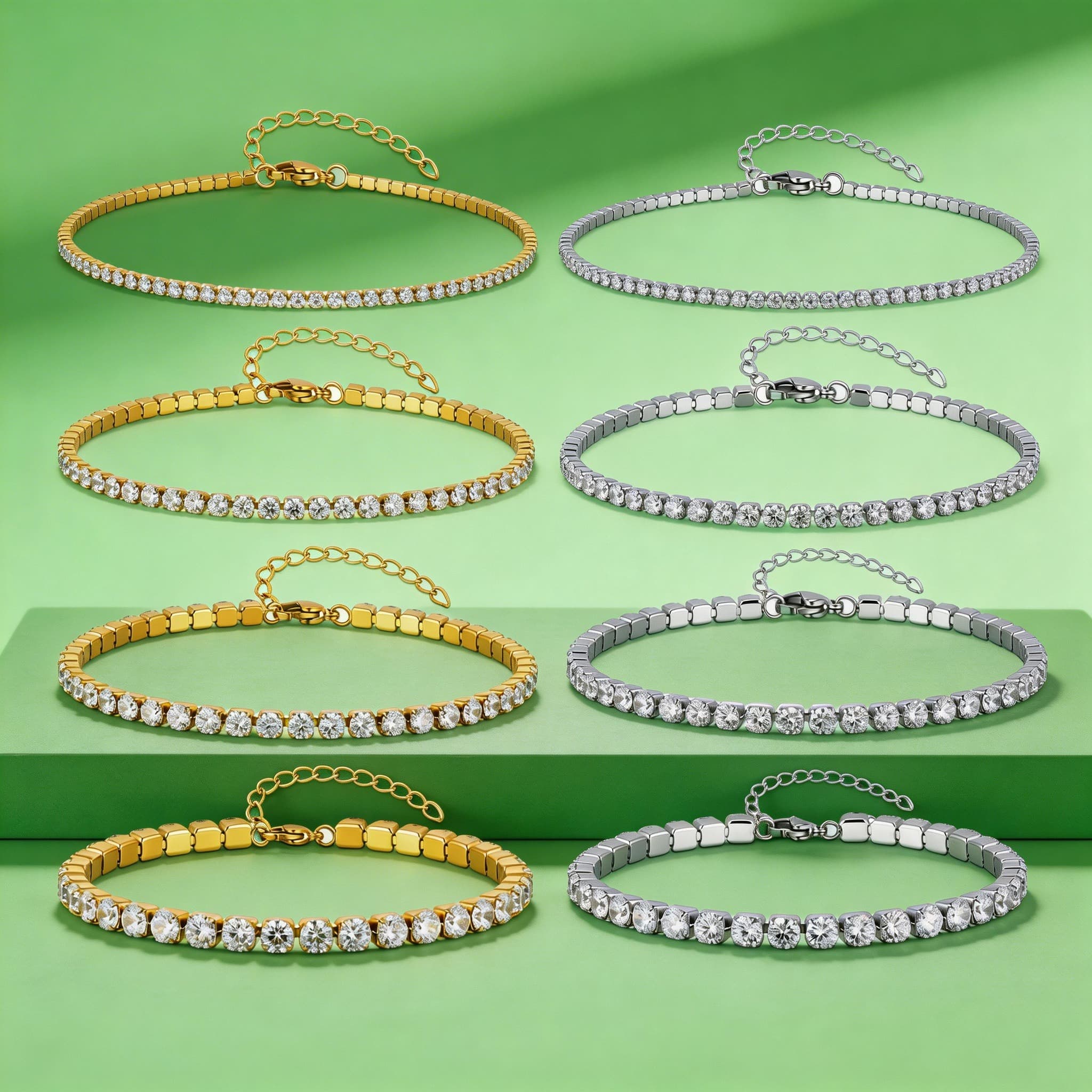2/3/4/5MM Luxury Zircon Tennis - Jc Jewelry & Watches Photos のレビューと価格