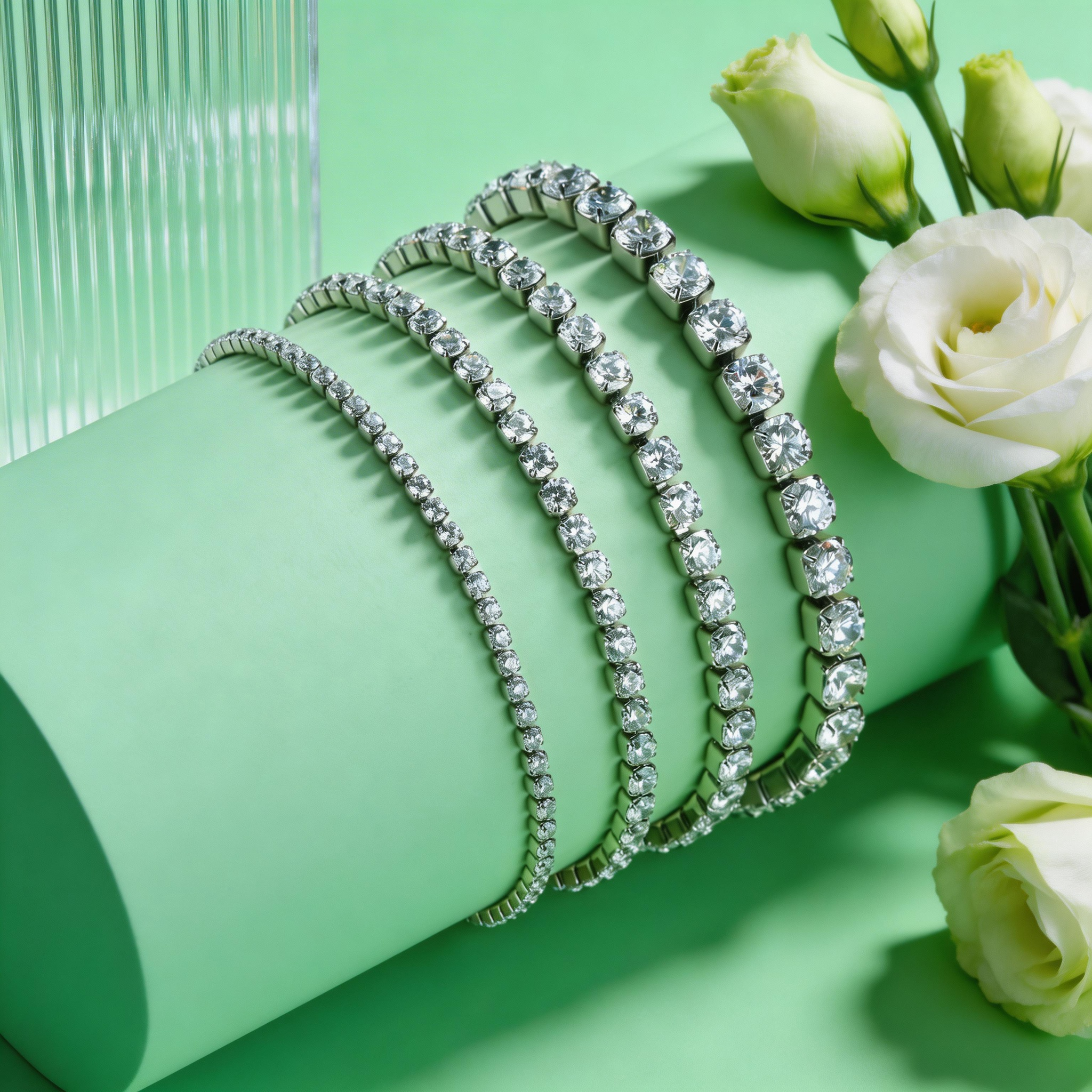 2/3/4/5MM Luxury Zircon Tennis - Jc Jewelry & Watches Photos のレビューと価格